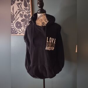 Torrid Black Hoodie with Inspirational Print